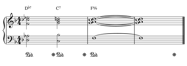 Accords jazz au piano VIb-V7-I69-F