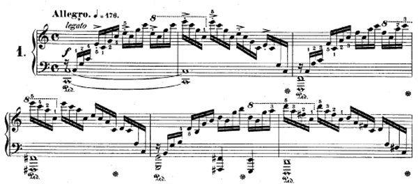 Partition d'une étude de Chopin etude-opus-10-01