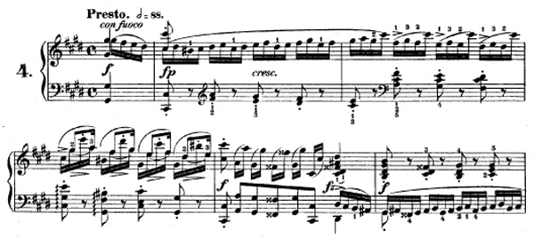 Partition d'une étude de Chopin etude-opus-10-04