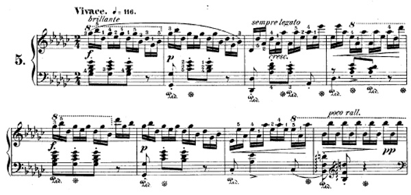 Partition d'une étude de Chopin etude-opus-10-05