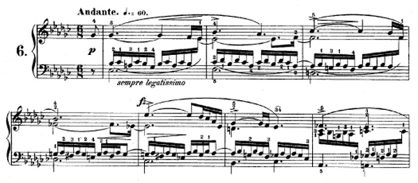 Partition d'une étude de Chopin etude-opus-10-06