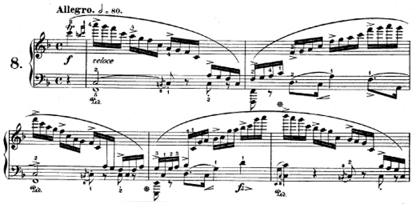 Partition d'une étude de Chopin etude-opus-10-08