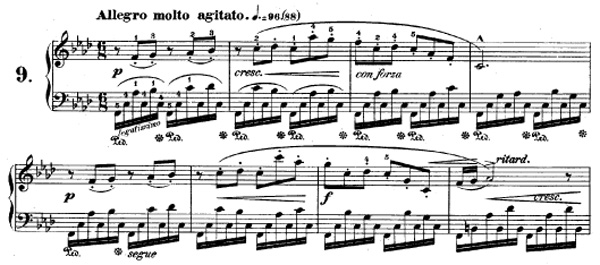 Partition d'une étude de Chopin etude-opus-10-09