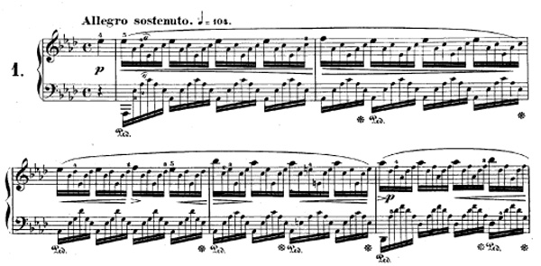 Partition d'une étude de Chopin etude-opus-25-01
