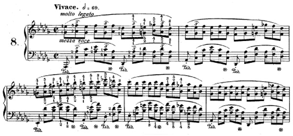 Partition d'une étude de Chopin etude-opus-25-08